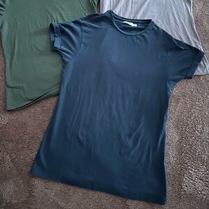 Bundle 4/$30 VGUC MENS XL TOPMAN NAVY BLUE STRETCH SHORT SLEEVE TSHIRT